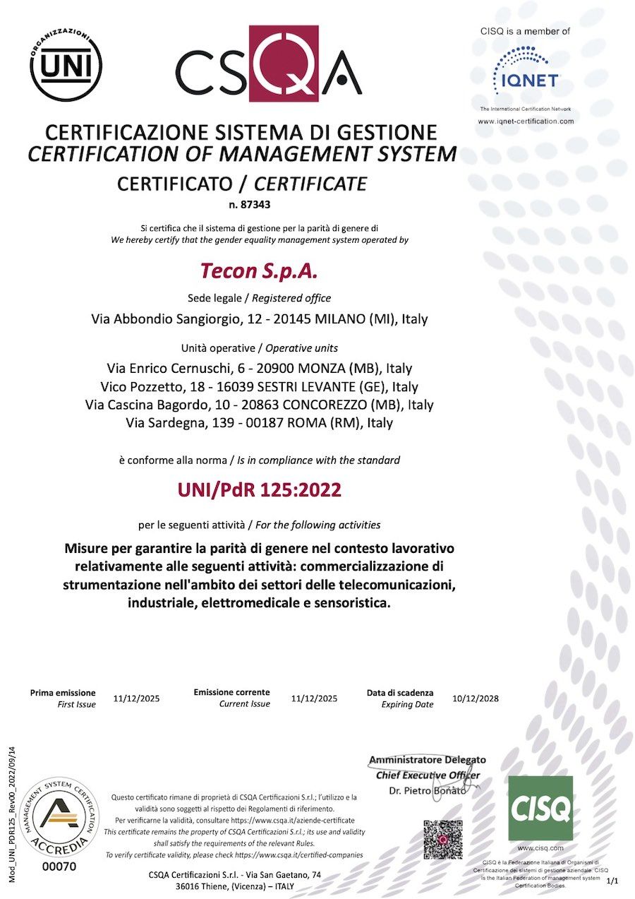 Certificazione UNI/Pdr 125