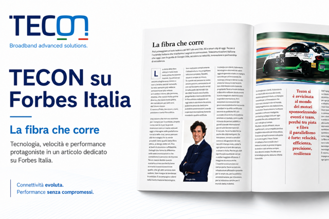 TECON su Forbes Italia: una doppia pagina racconta i nostri quasi 50 anni di telecomunicazioni