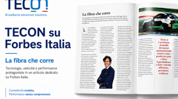 TECON su Forbes Italia: una doppia pagina racconta i nostri quasi 50 anni di telecomunicazioni